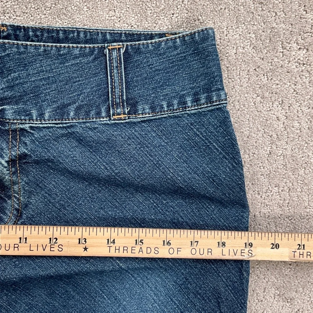 Old Navy Skirt Women 10 Blue Denim Maxi Jean‎ Y2K Dark Wash Cotton A-line
